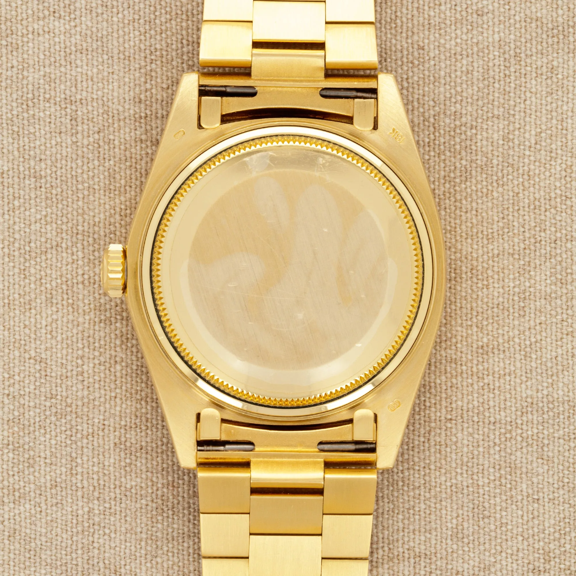 Rolex Yellow Gold Datejust Watch Ref. 16018 with Onyx Dial