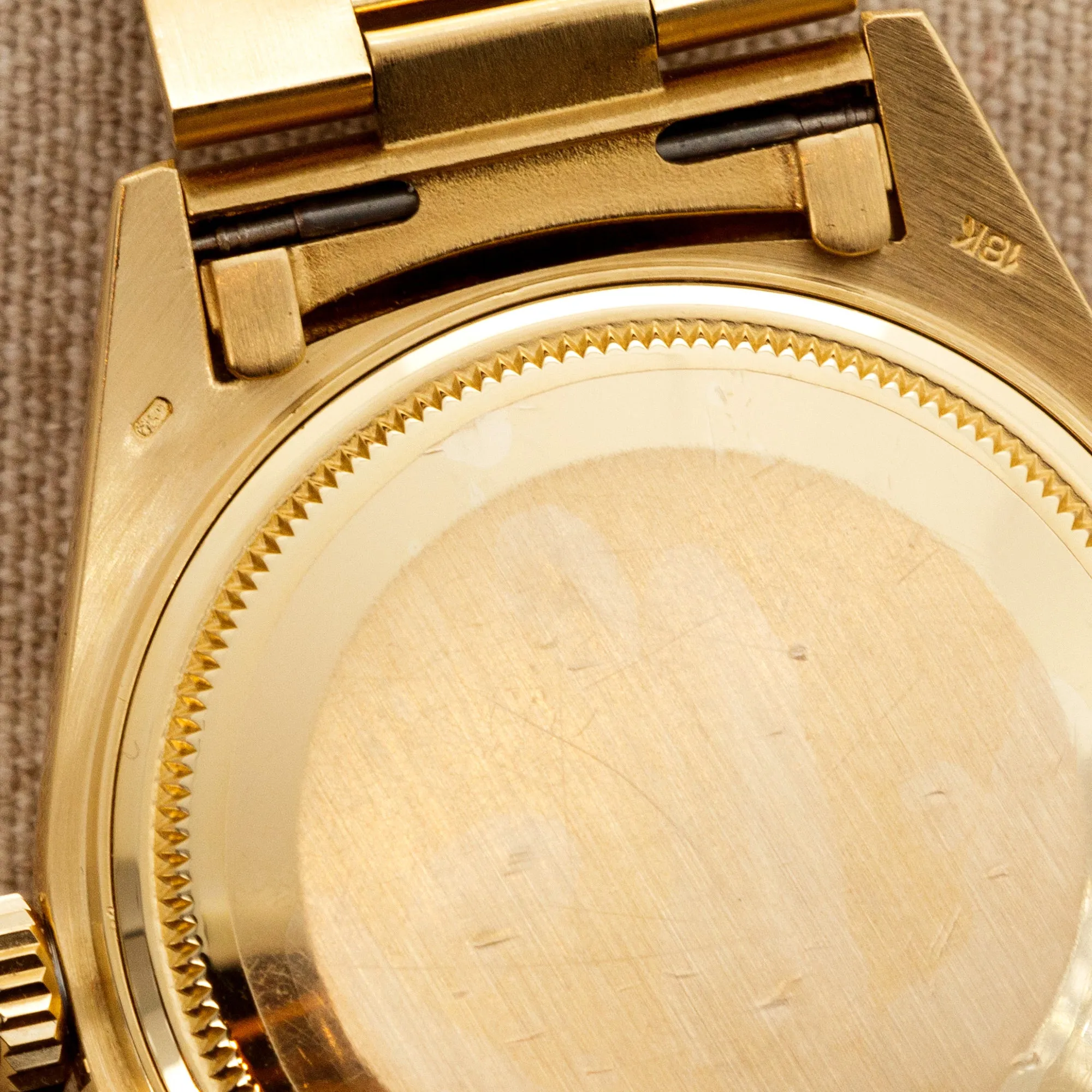 Rolex Yellow Gold Datejust Watch Ref. 16018 with Onyx Dial
