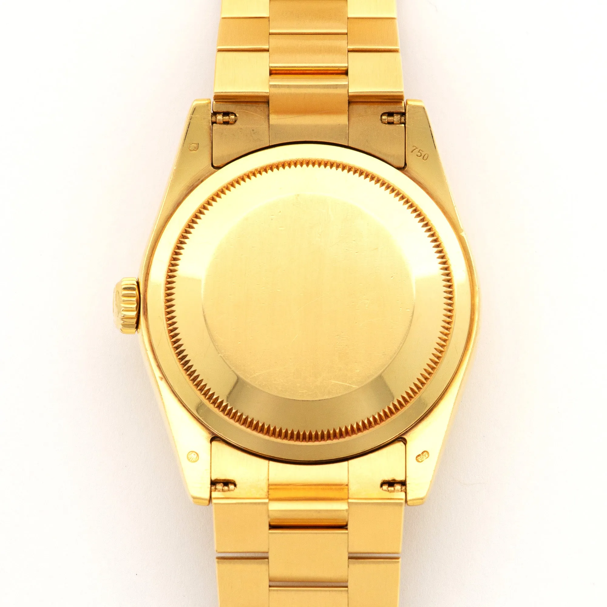 Rolex Yellow Gold Day-Date Mother of Pearl Ruby Watch Ref. 118238
