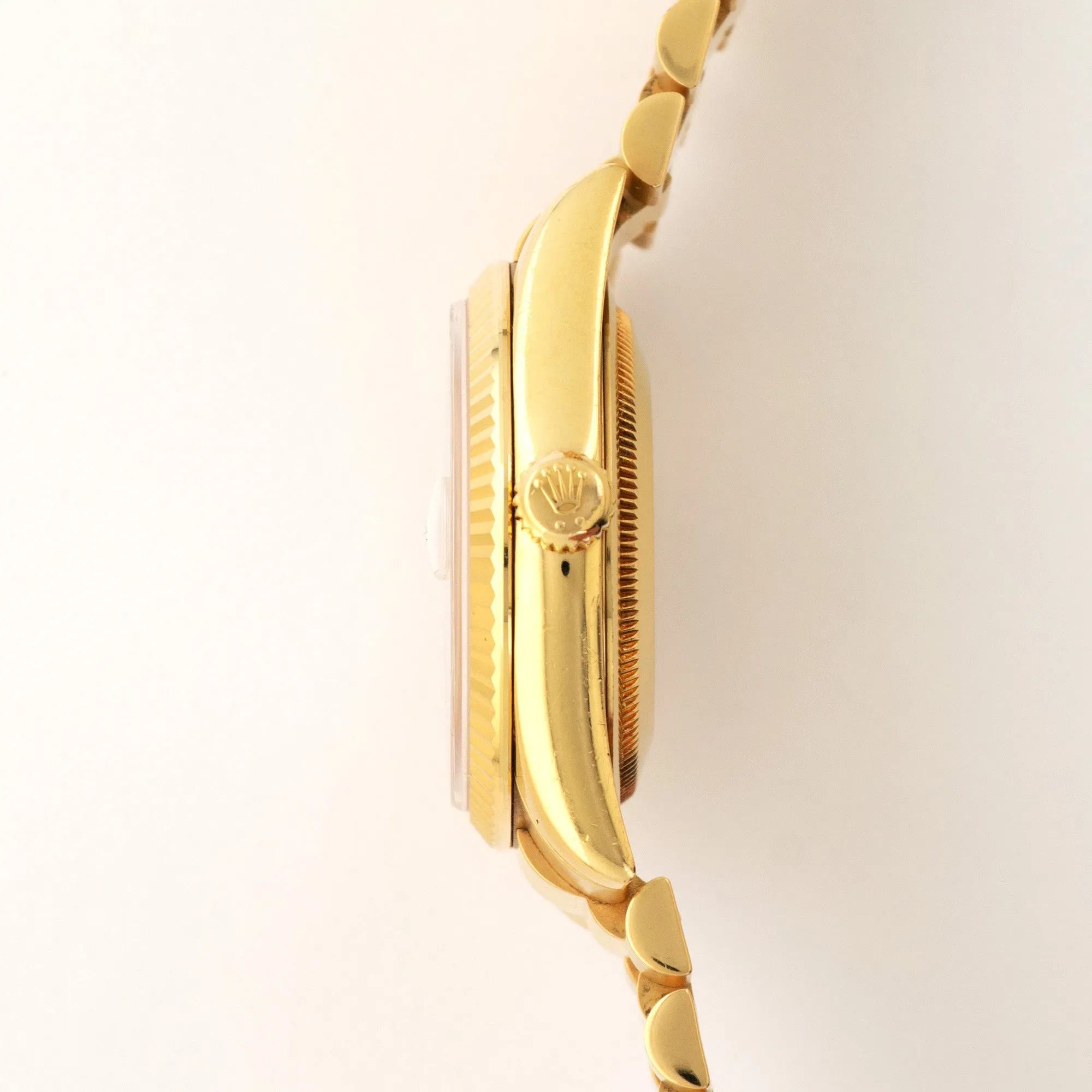 Rolex Yellow Gold Day-Date Mother of Pearl Ruby Watch Ref. 118238