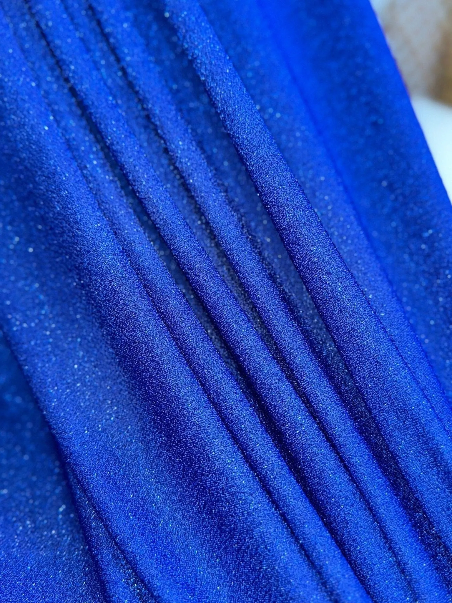 Royal Blue Spandex Lurex Knit Fabric, 4 Way Stretch Shimmery Dance Wear Fabric, Blue Glittery Nylon Spandex By Yard, Premium Quality 60''