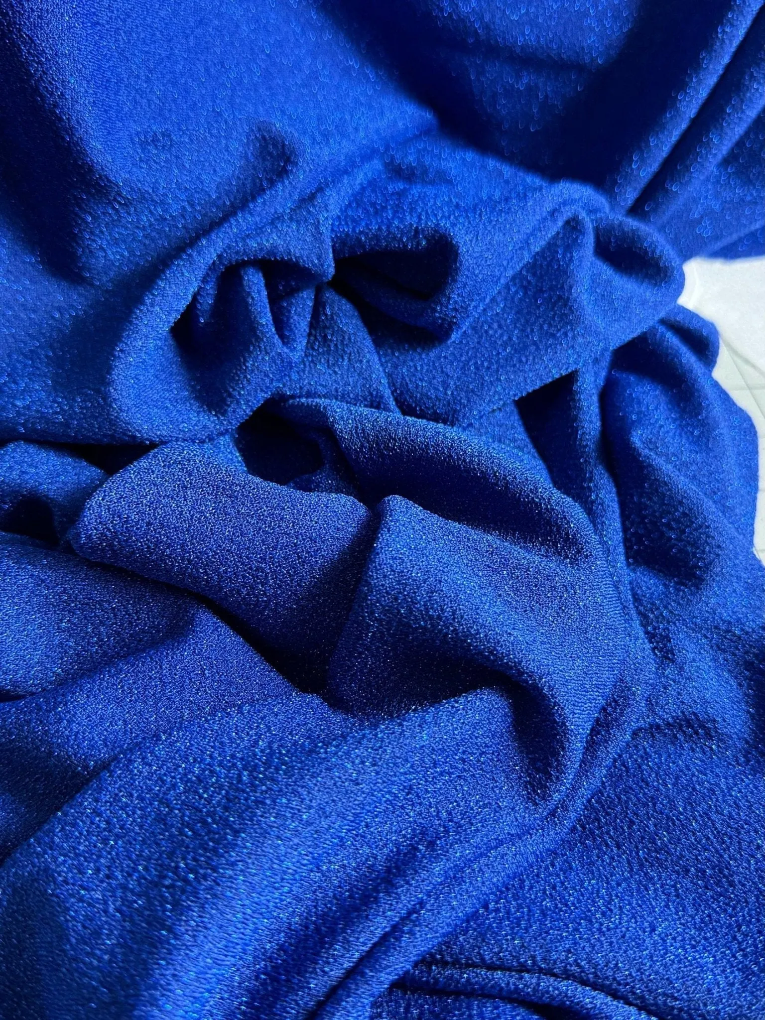 Royal Blue Spandex Lurex Knit Fabric, 4 Way Stretch Shimmery Dance Wear Fabric, Blue Glittery Nylon Spandex By Yard, Premium Quality 60''