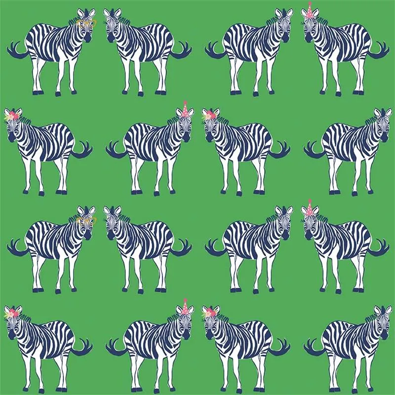 Safari Party Main on Green with Metallic Sparkle by Melissa Mortenson for Riley Blake Designs