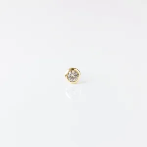 Sapphire Bezel Set Stud Earring