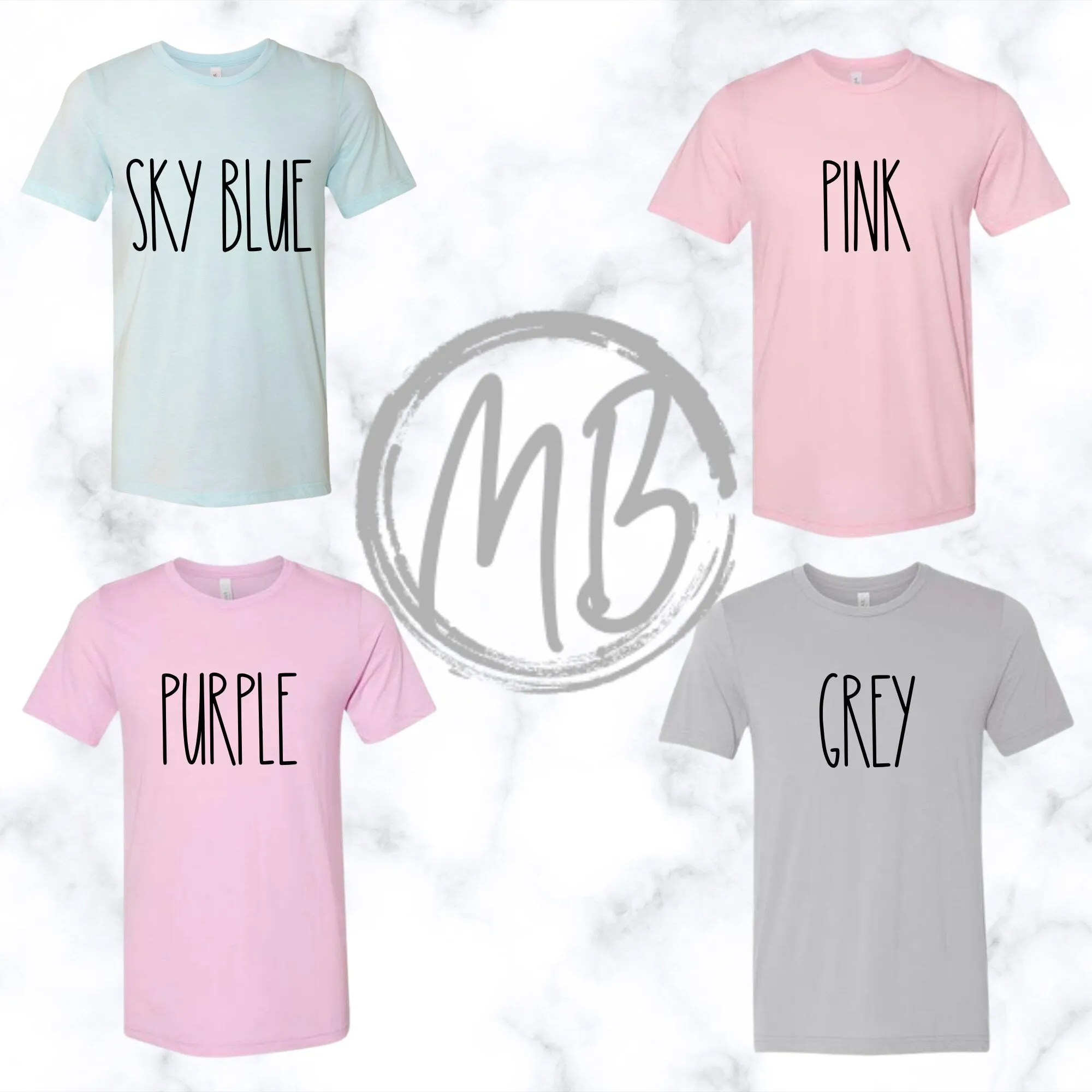 Scallop Pencil Monogram Adult Tee