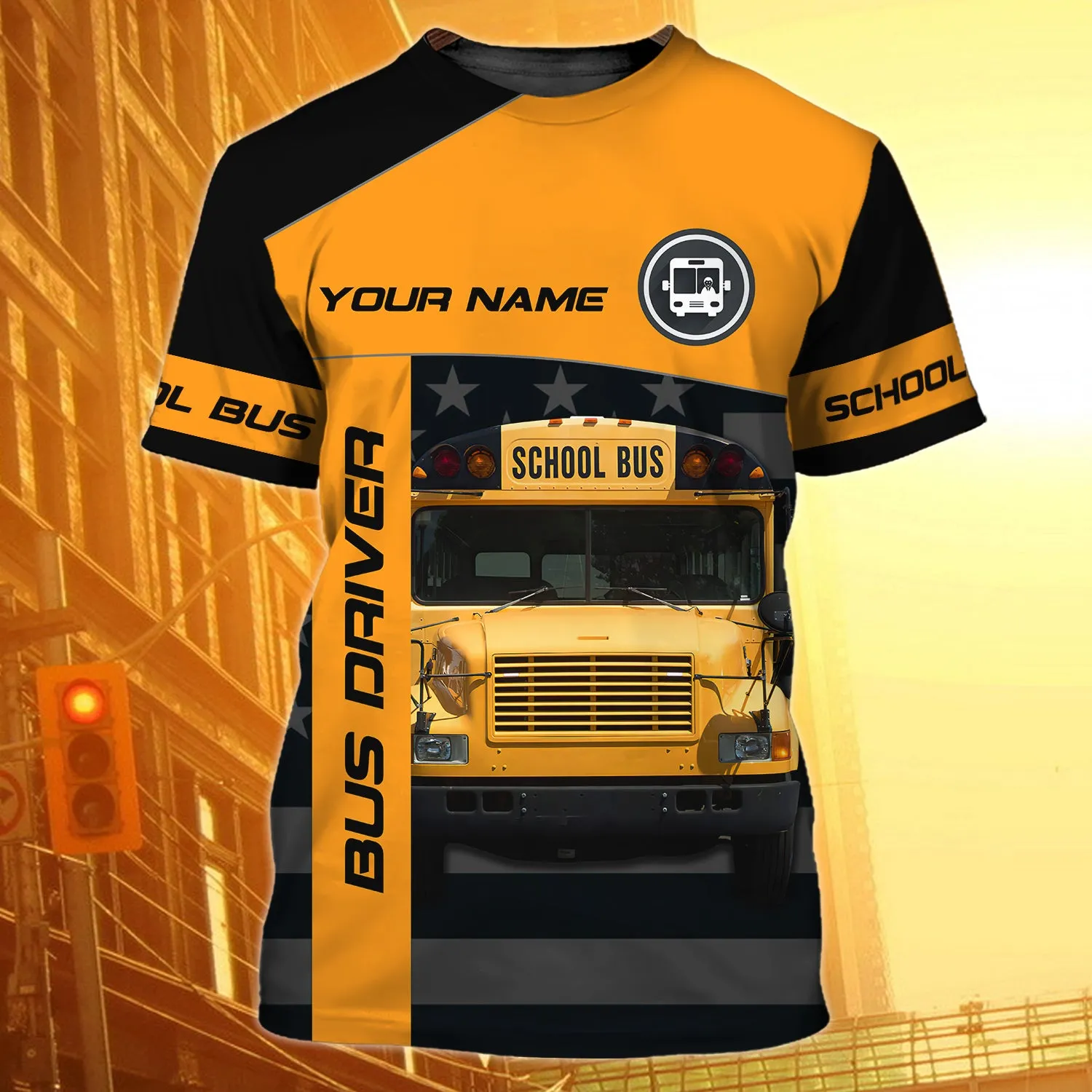 School Bus Driver - Personalized Name 3D Tshirt 34