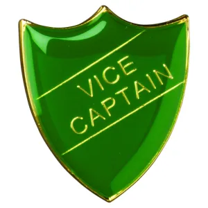 School Shield Badge (Vice Captain) - Green 1.25in