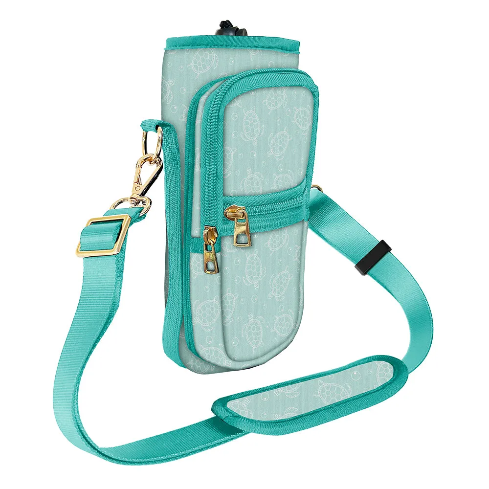Sea Turtles-Minimalist Turtle & Bubble Bottle Carrier with Adjustable Strap