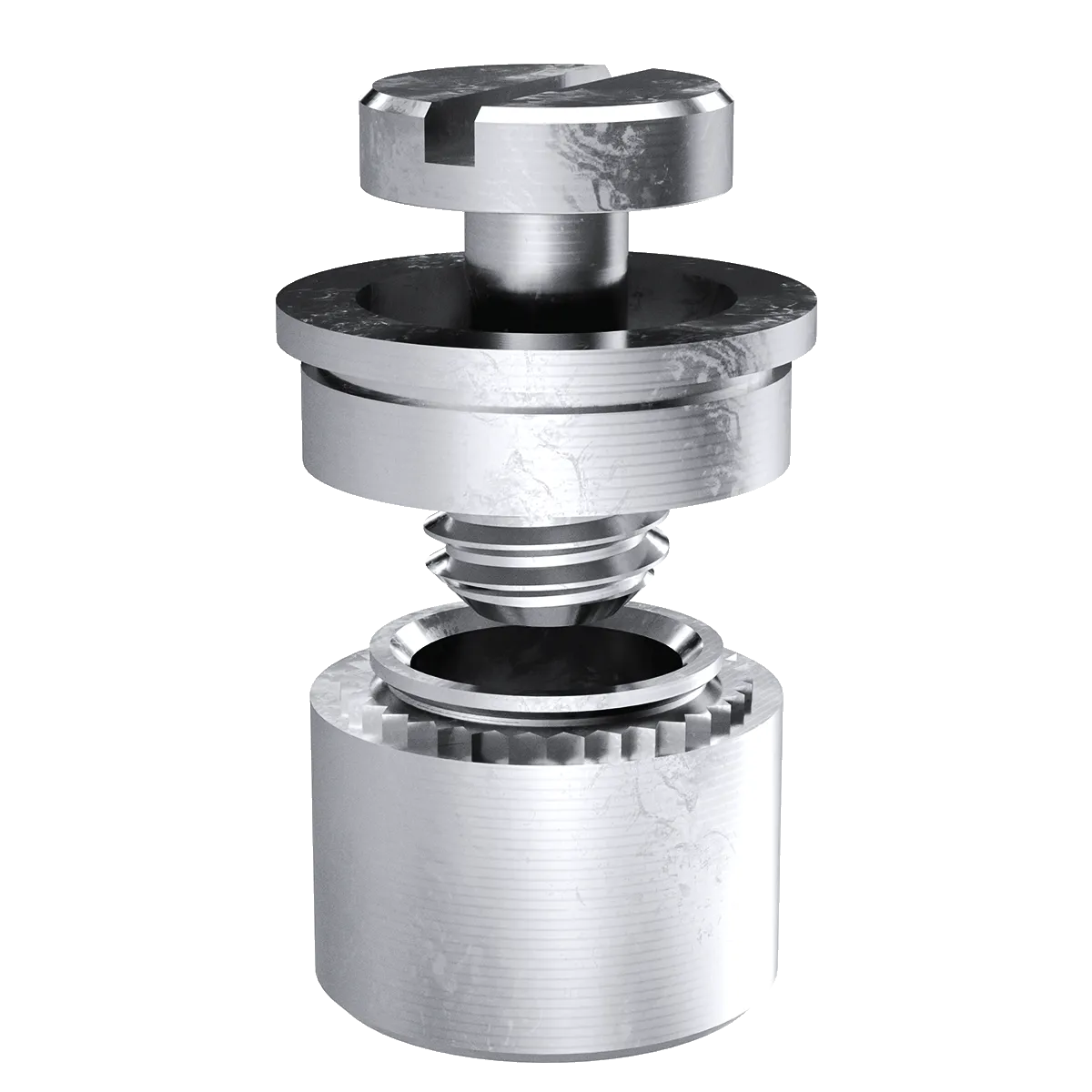 Self-Clinching Nut Component, Steel, Zinc, Metric, M4x0.7 x 1, 100 Pack