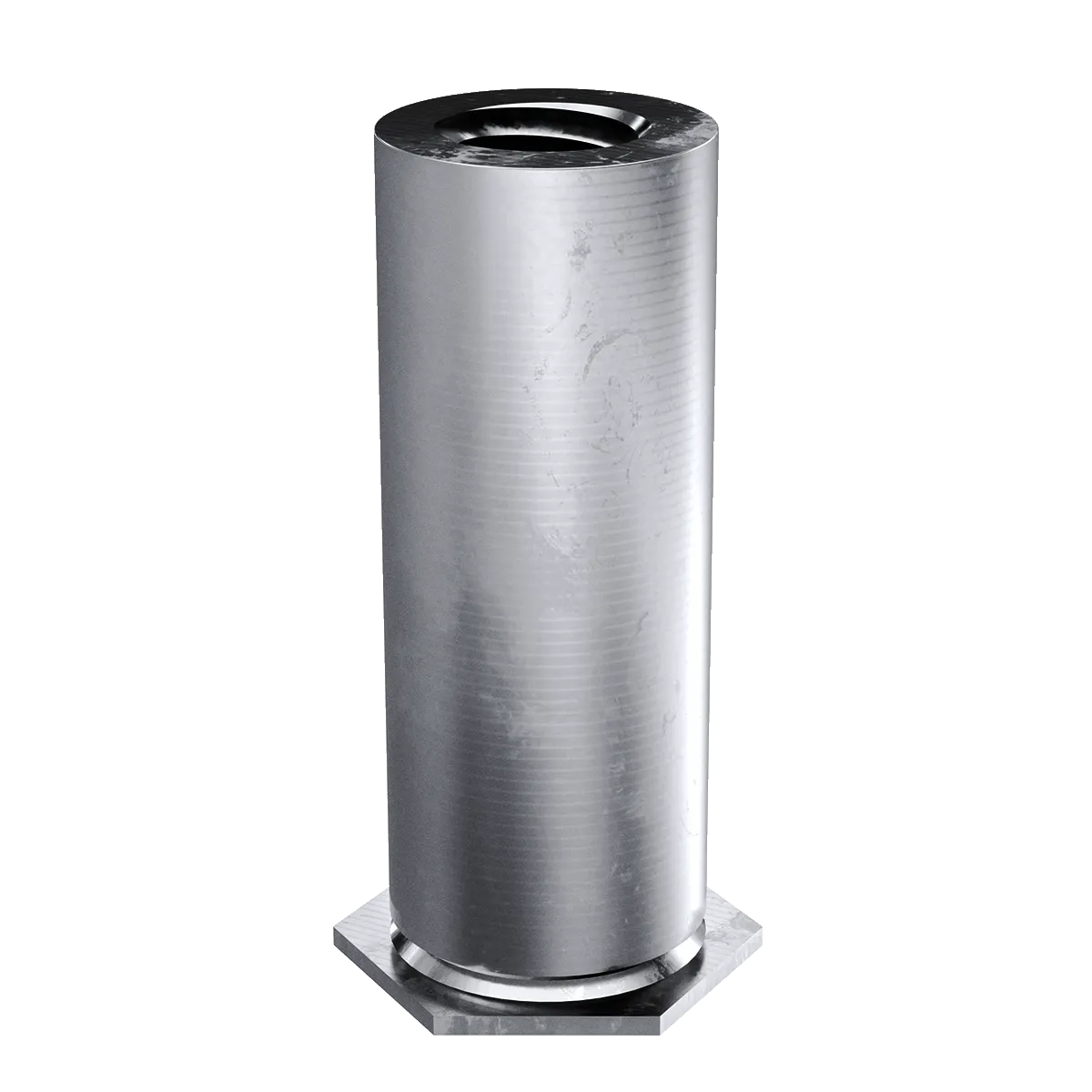 Self-Clinching Standoff, Thin Sheet, Steel, Zinc, M3x0.5 x 8, Partial Thread, Hole Dia.: 5.41, 100 Pack