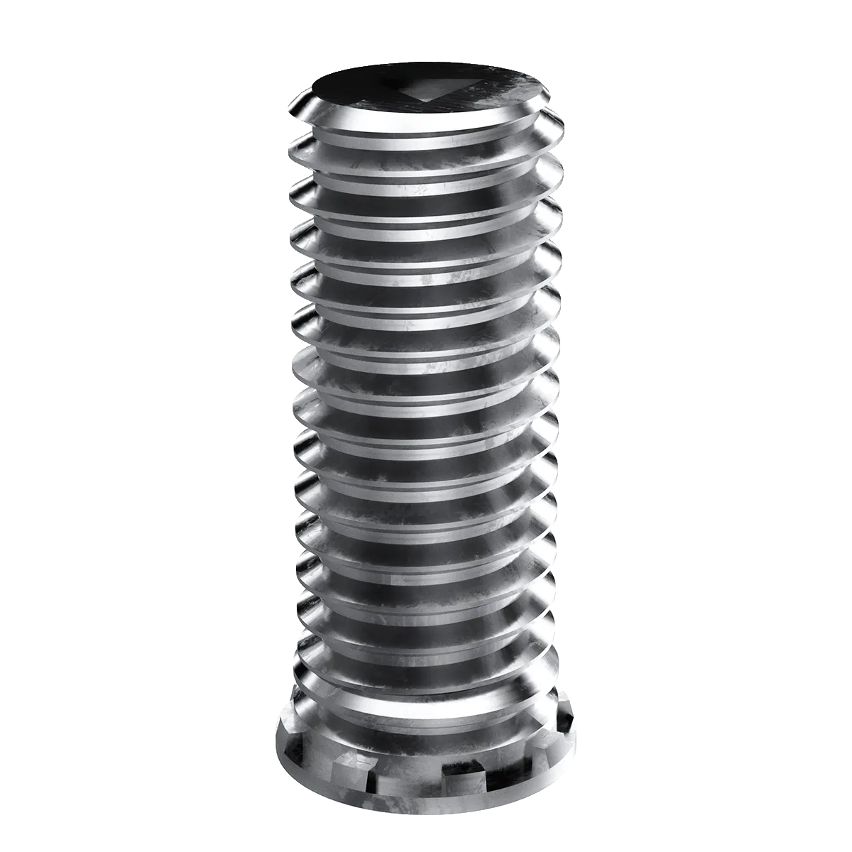 Self-Clinching Stud, Close Edge, Steel, Zinc, 10-32 x 0.875, 100 Pack