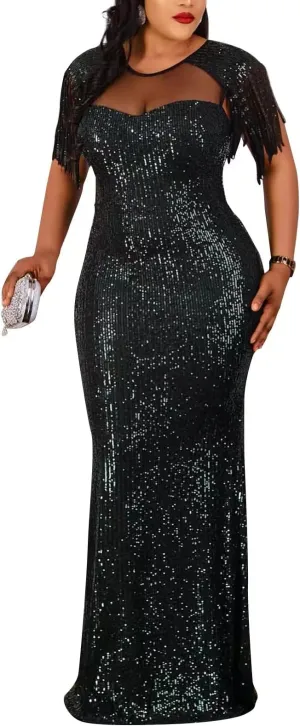 Sequin Tassel Mesh Party Cocktail