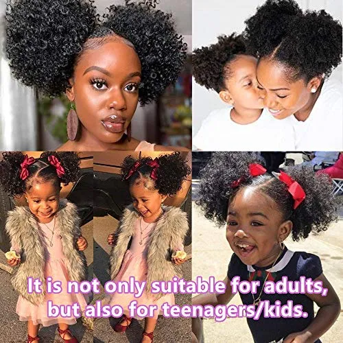 Set of 2 Afro Puff Drawstring Ponytail Hair Extension