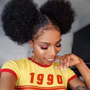 Set of 2 Afro Puff Drawstring Ponytail Hair Extension
