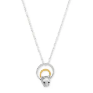 Setting Sun Lion Head Necklace