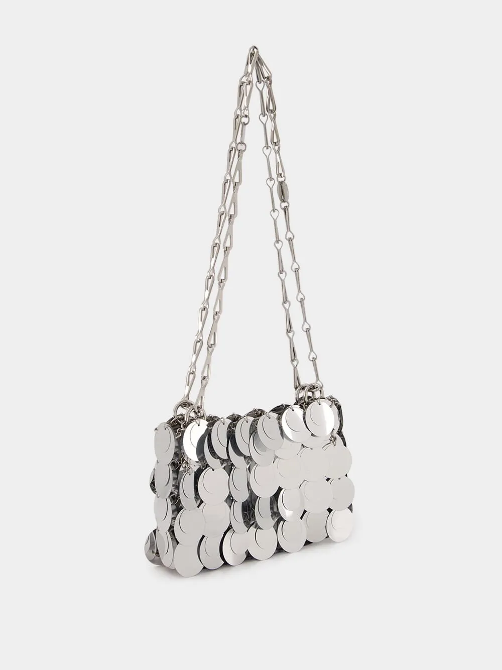 Silver Sparkle Discs Nano Bag