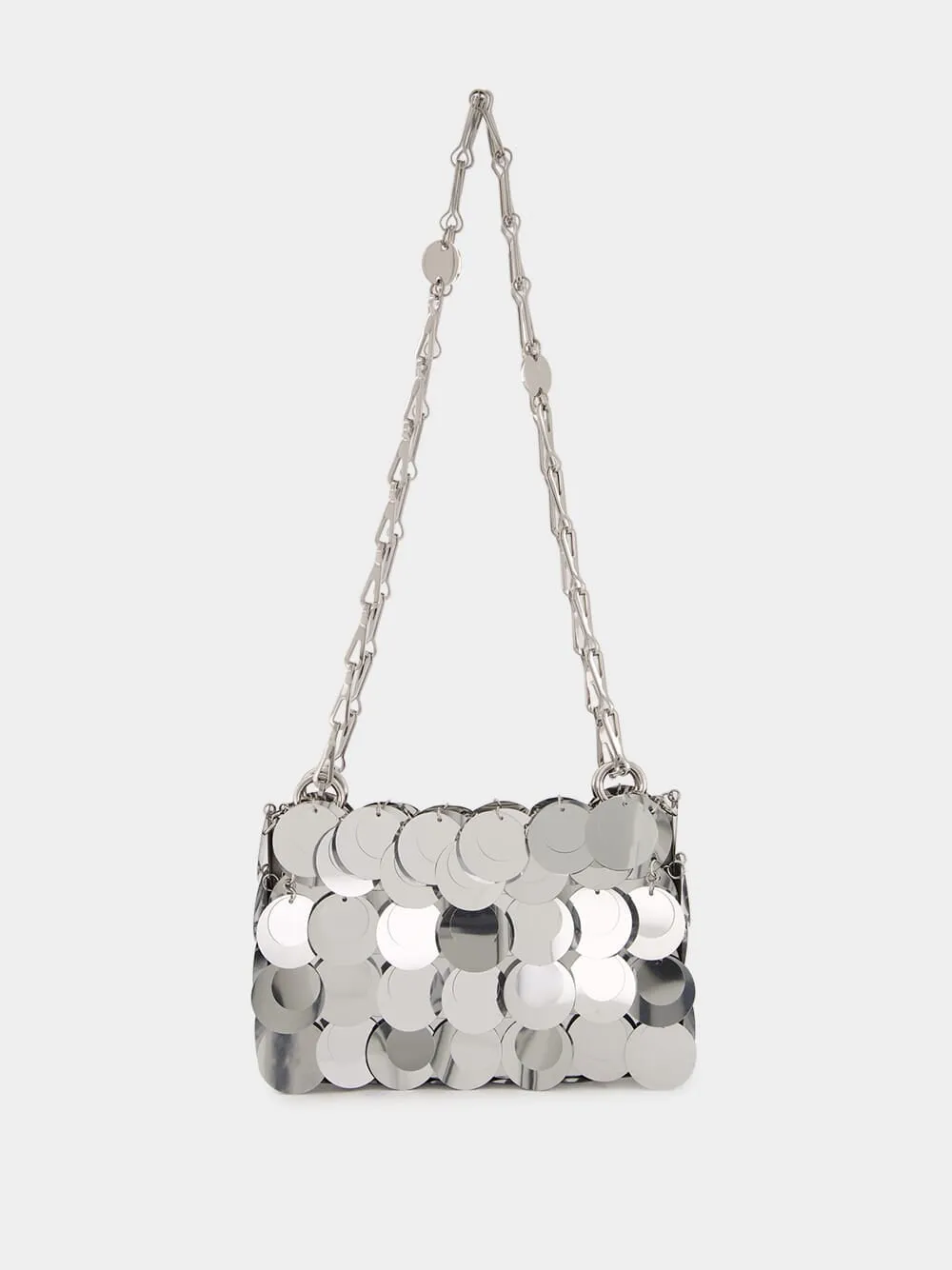 Silver Sparkle Discs Nano Bag