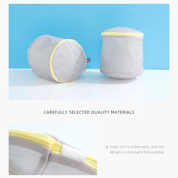 Simple contrast color series laundry bags set for underwear (Gray)(2 PCS)