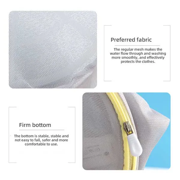 Simple contrast color series laundry bags set for underwear (Gray)(2 PCS)