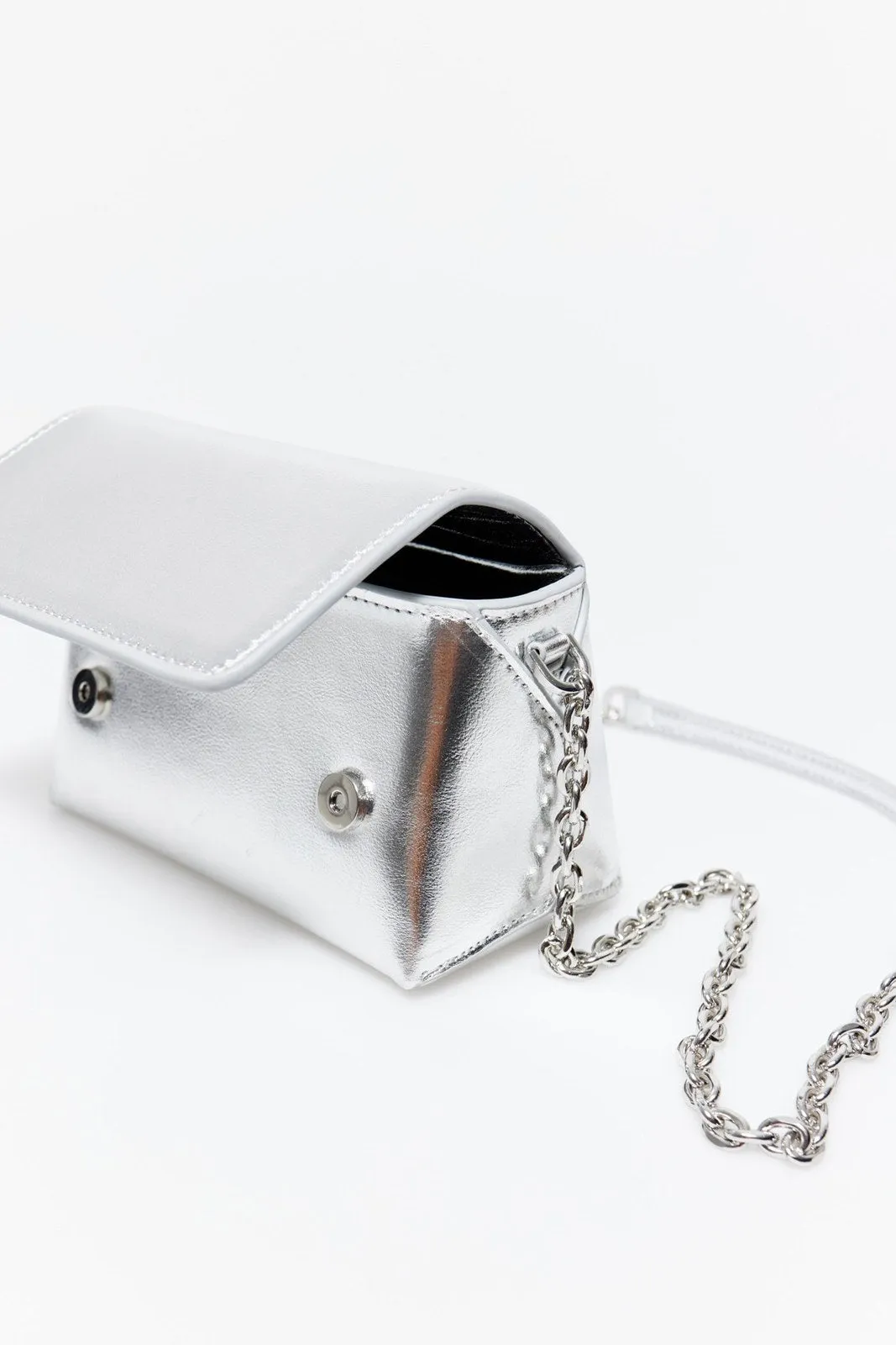 Small Rigid Crossbody - Silver