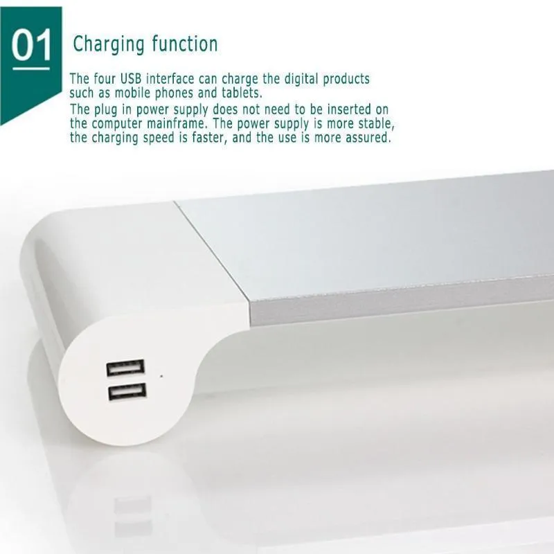 Smart Base Computer Stand with USB Ports