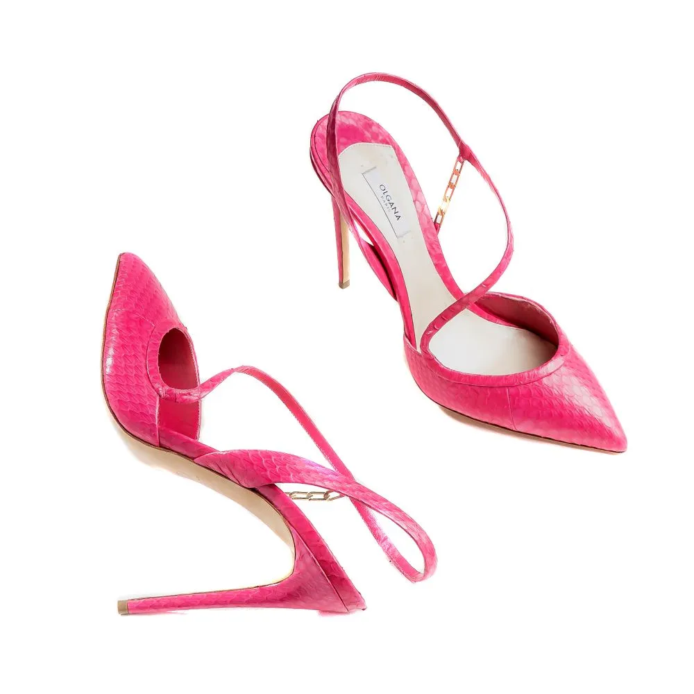 Snake Print Pumps