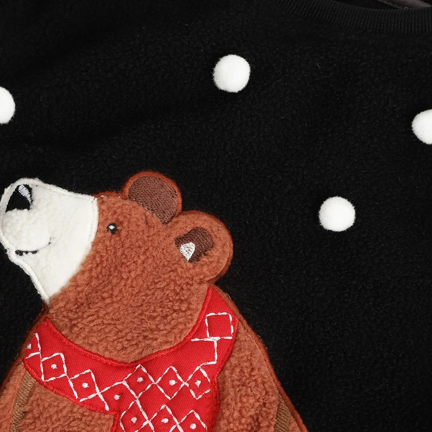Solid Applique Winter Nightsuit