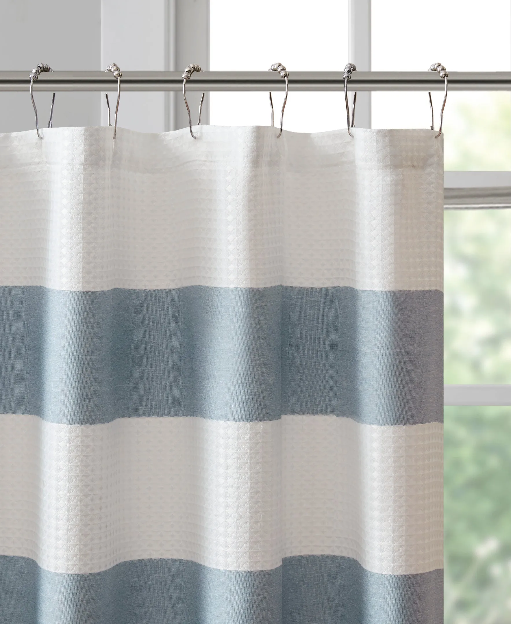 Spa Waffle Shower Curtain with 3M Treatment