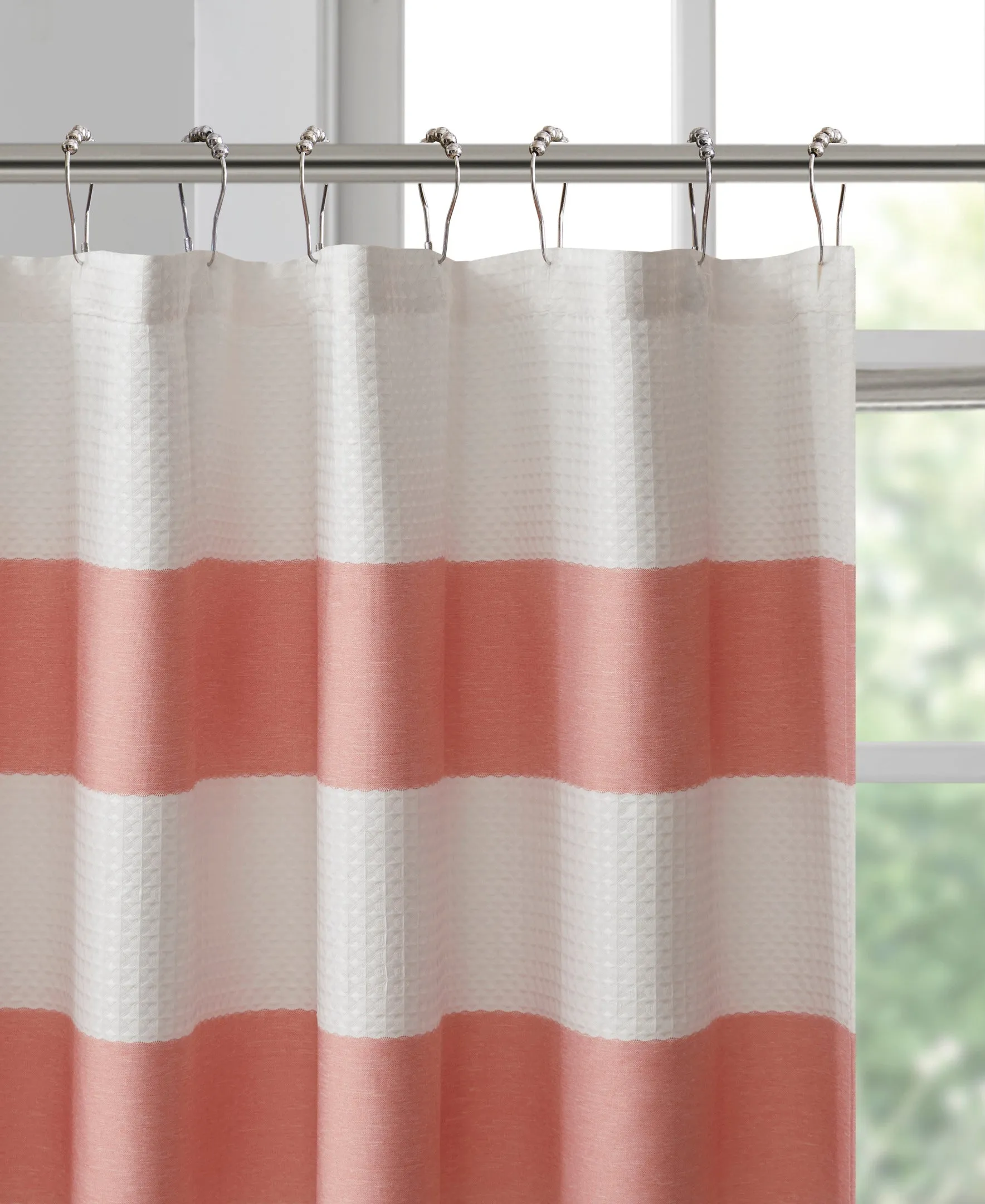 Spa Waffle Shower Curtain with 3M Treatment