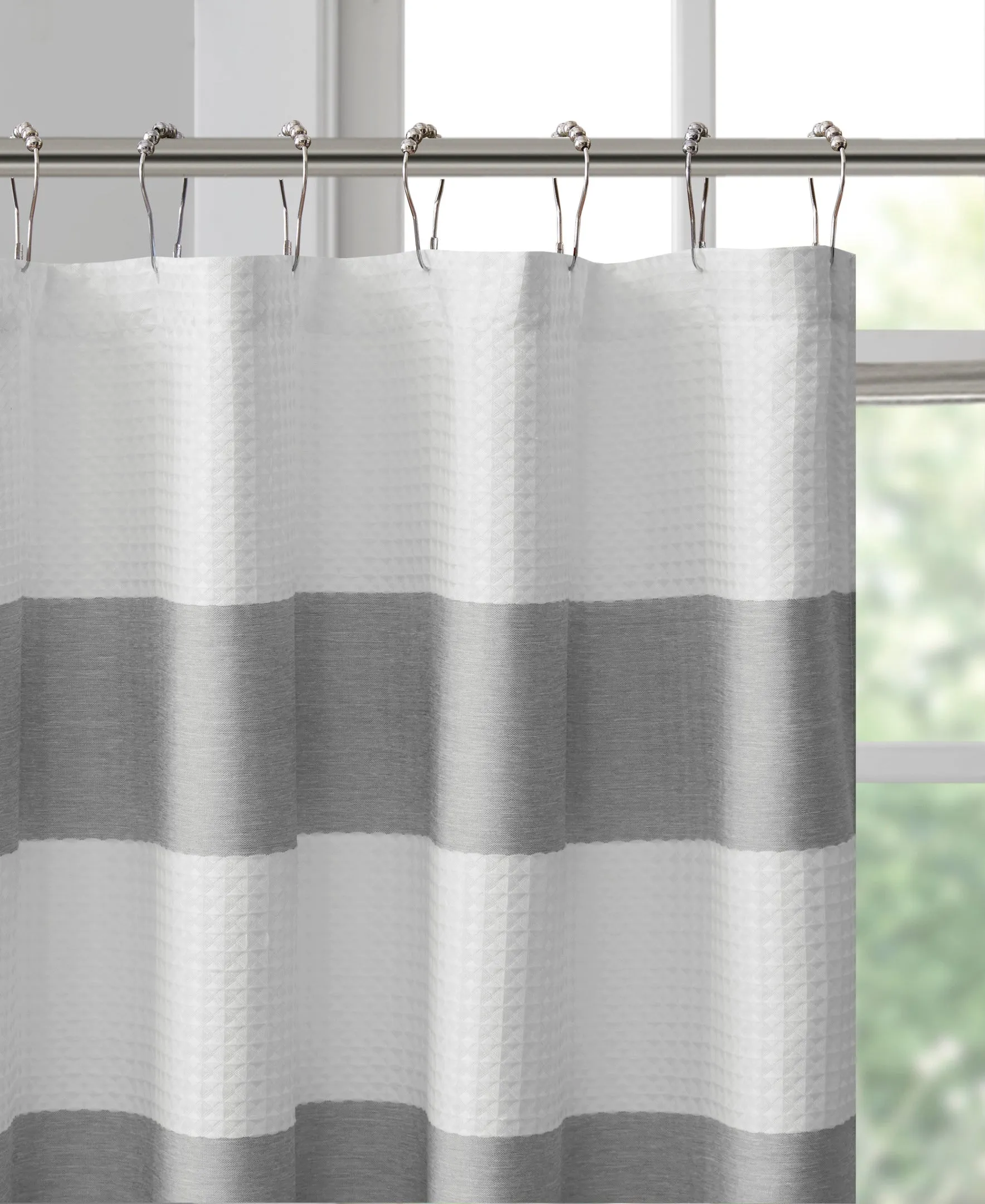 Spa Waffle Shower Curtain with 3M Treatment