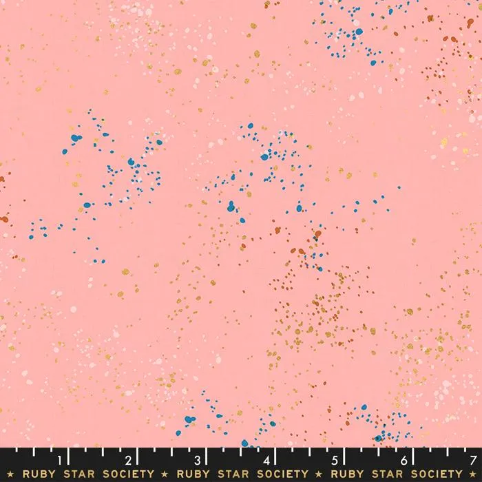 Speckled Metallic by Ruby Star Society for Moda Fabrics CANDY PINK