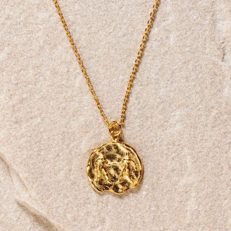 Star Sign Coin Necklace - Gemini