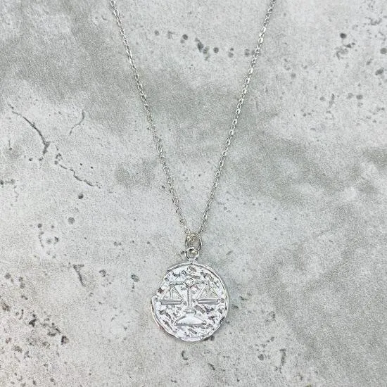 Star Sign Coin Necklace - Libra