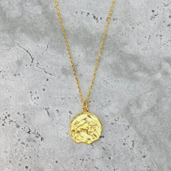 Star Sign Coin Necklace - Taurus