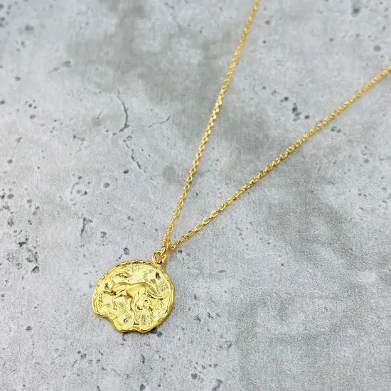 Star Sign Coin Necklace - Taurus