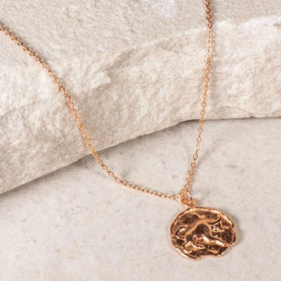 Star Sign Coin Necklace - Taurus