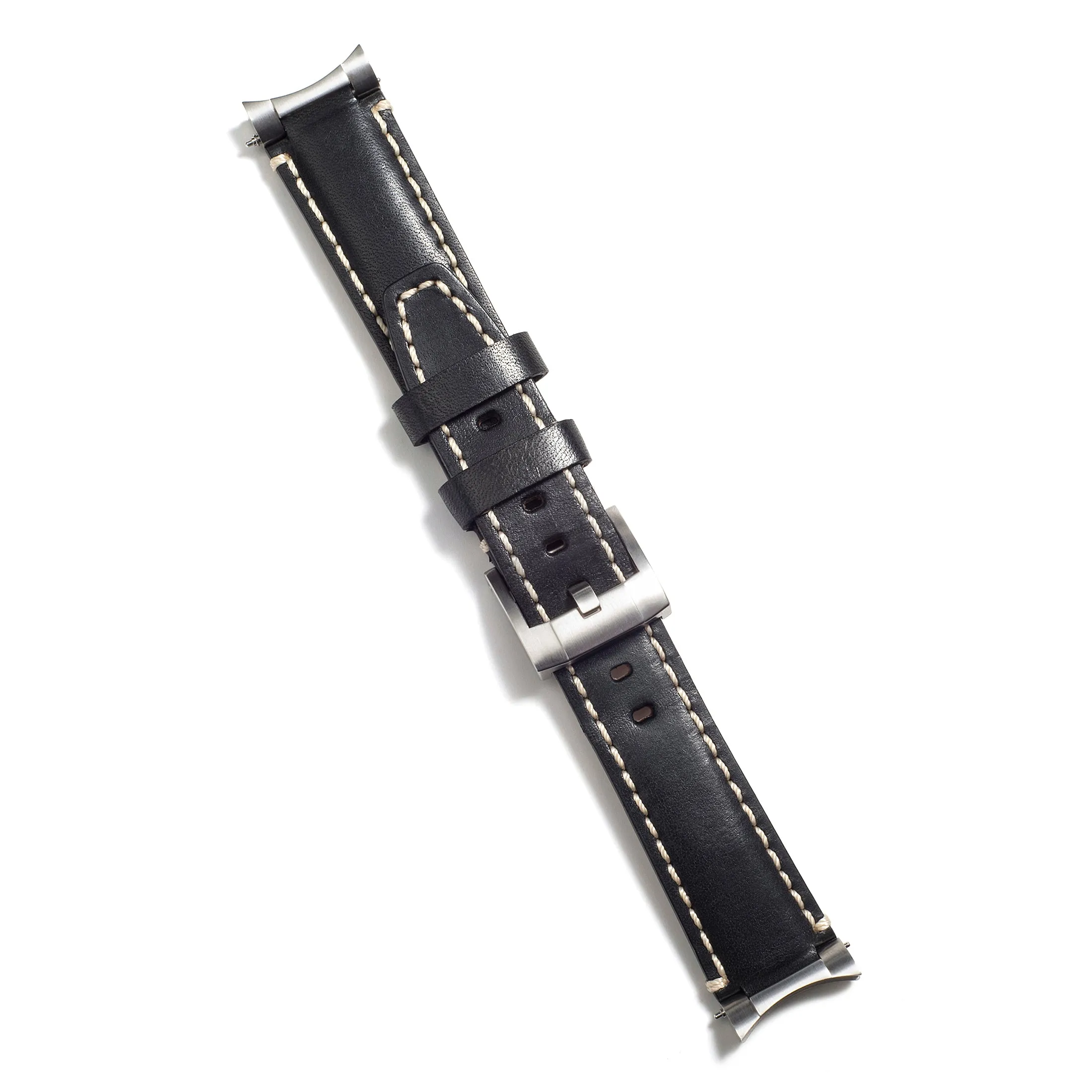 Steel End Link Leather Strap System for the Rolex Sub Ceramic No-Date