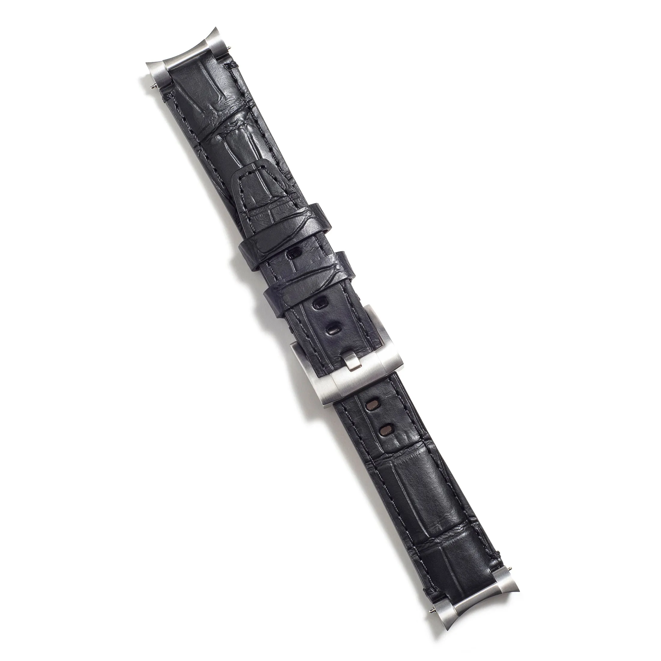 Steel End Link Leather Strap System for the Rolex Sub Ceramic No-Date