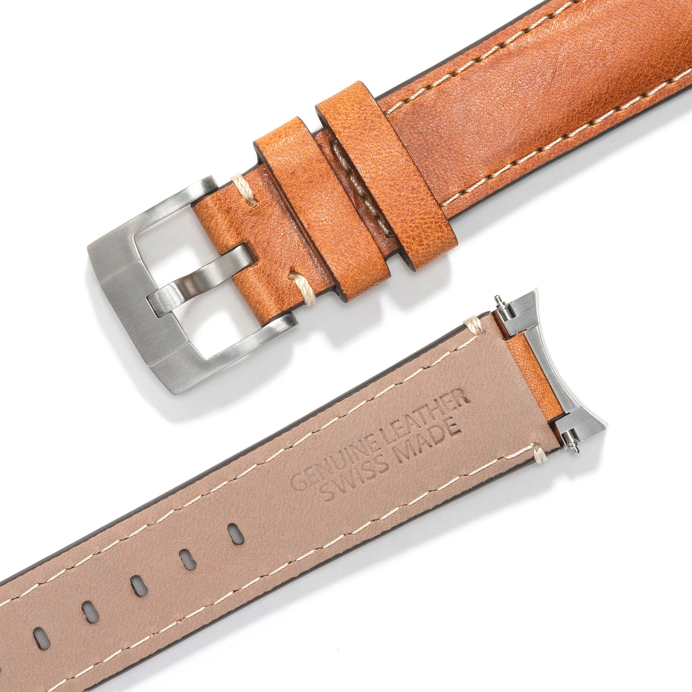 Steel End Link Leather Strap System for the Rolex Sub Ceramic No-Date