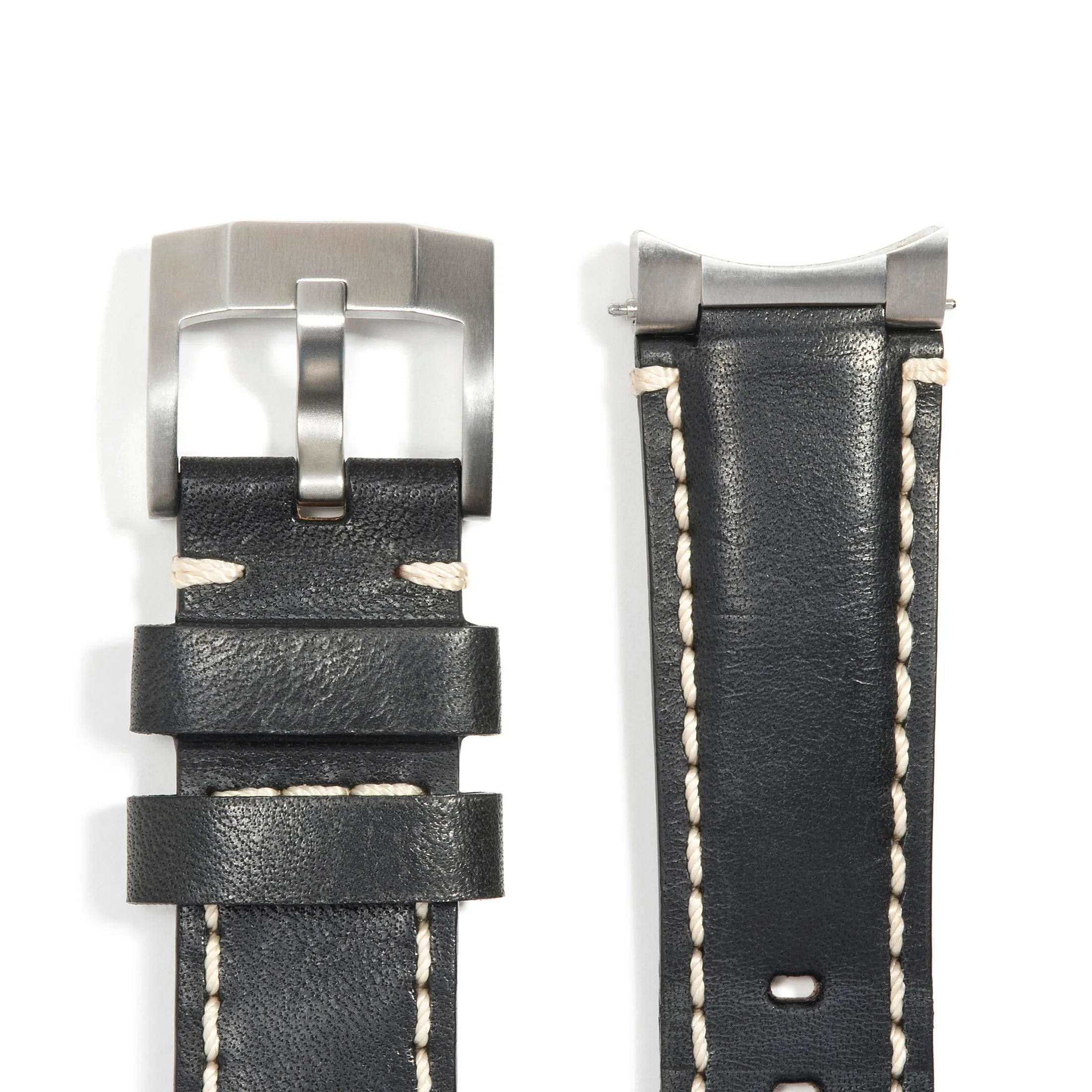 Steel End Link Leather Strap System for the Rolex Sub Ceramic No-Date