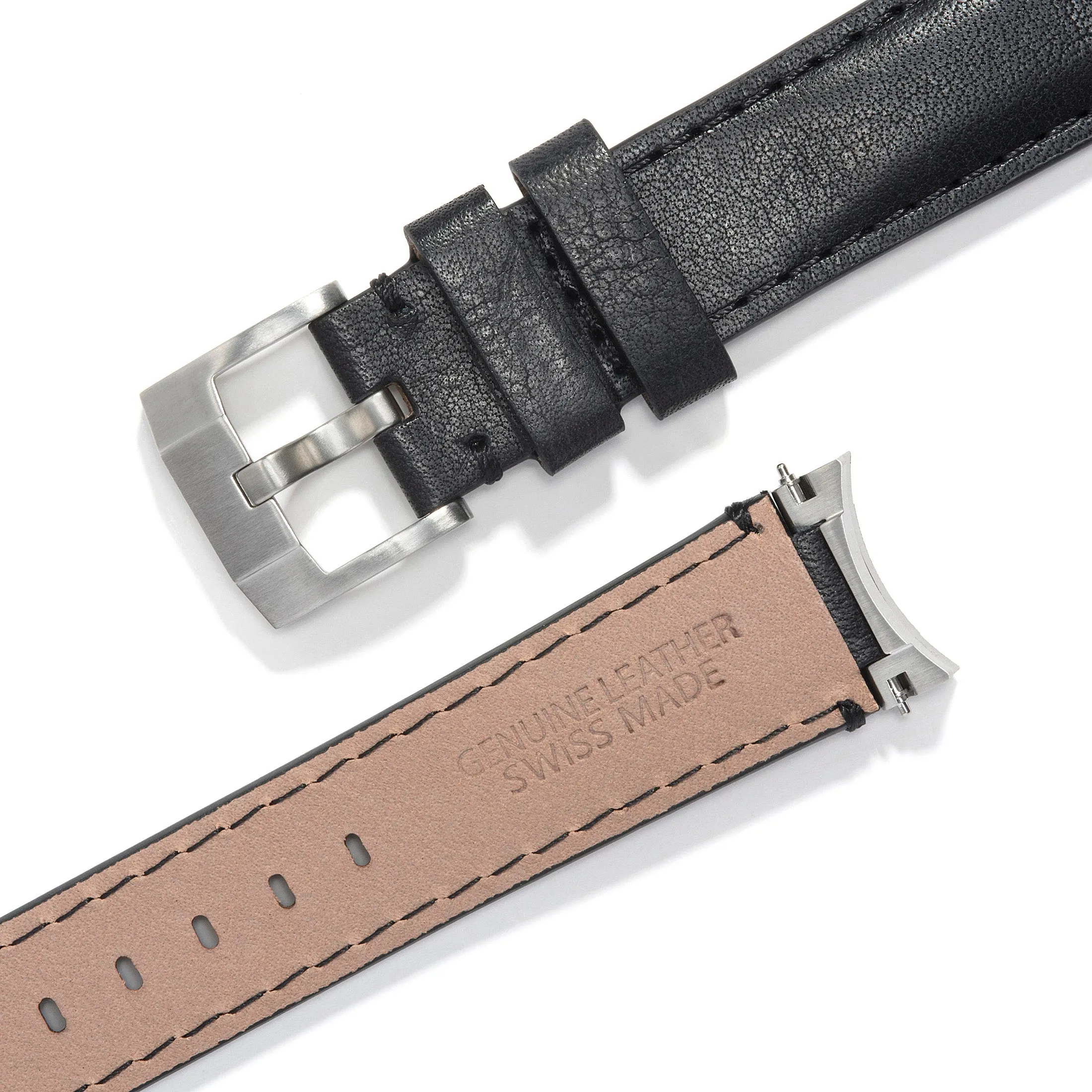 Steel End Link Leather Strap System for the Rolex Sub Ceramic No-Date
