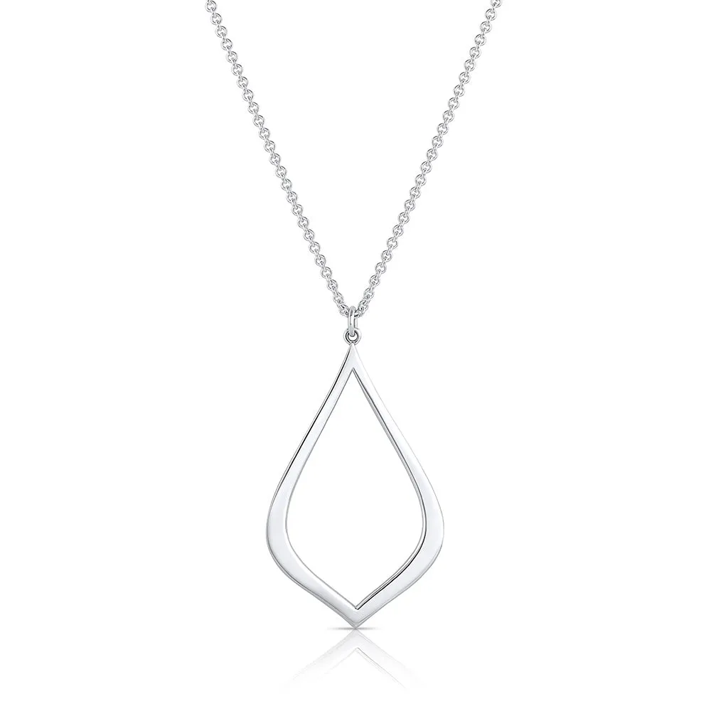 Sterling Silver Teardrop Pendant Necklace