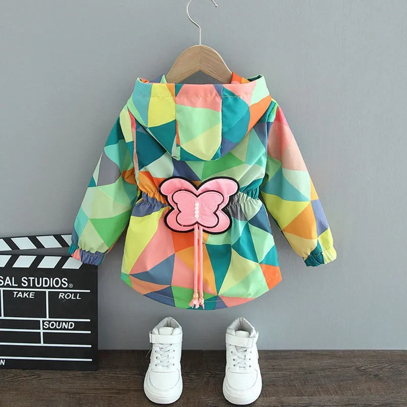 Stylish Butterfly Rain Jacket for Girls