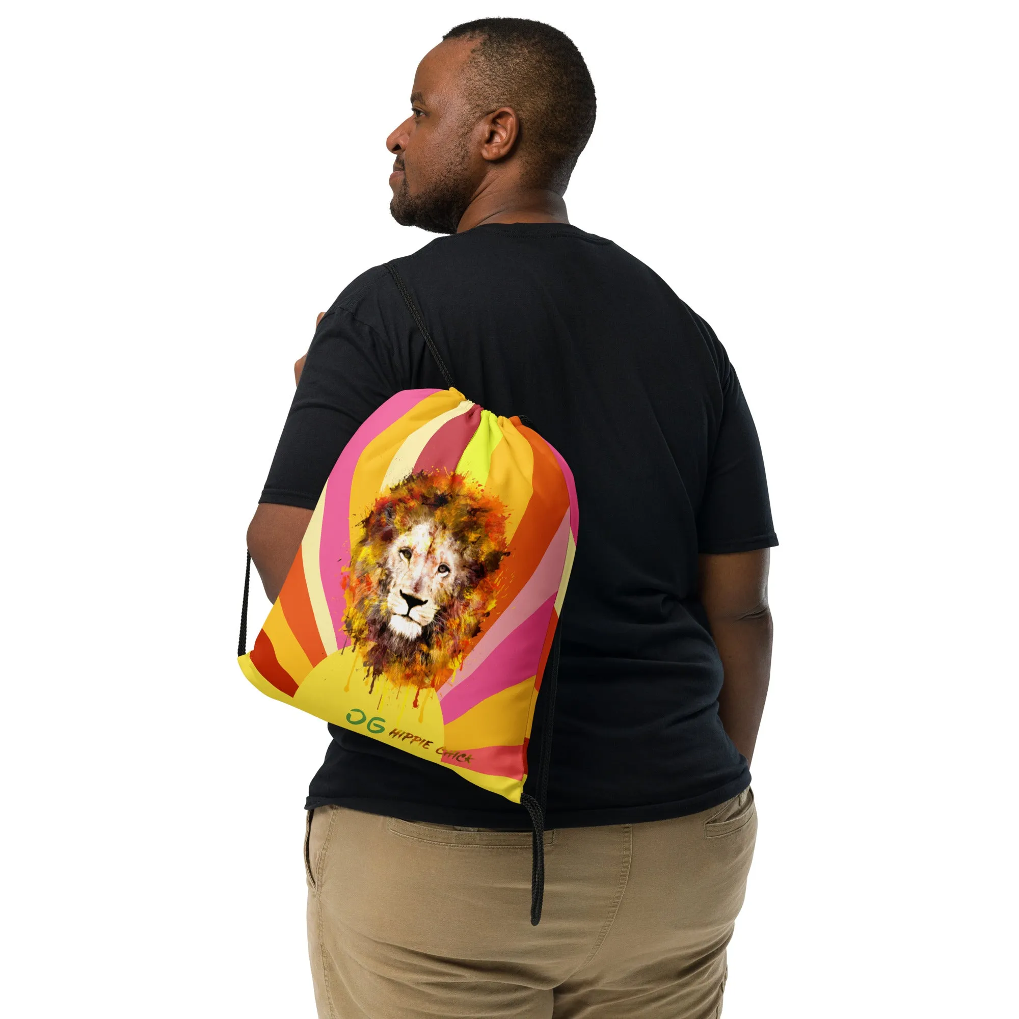 Sun Rays Drawstring Bag
