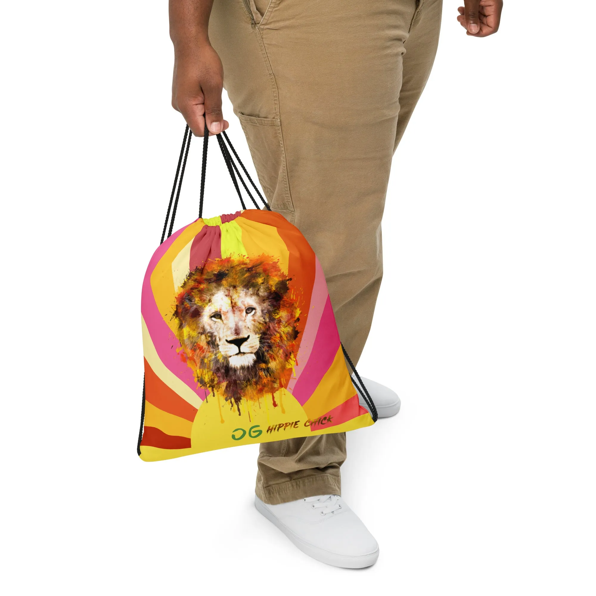 Sun Rays Drawstring Bag