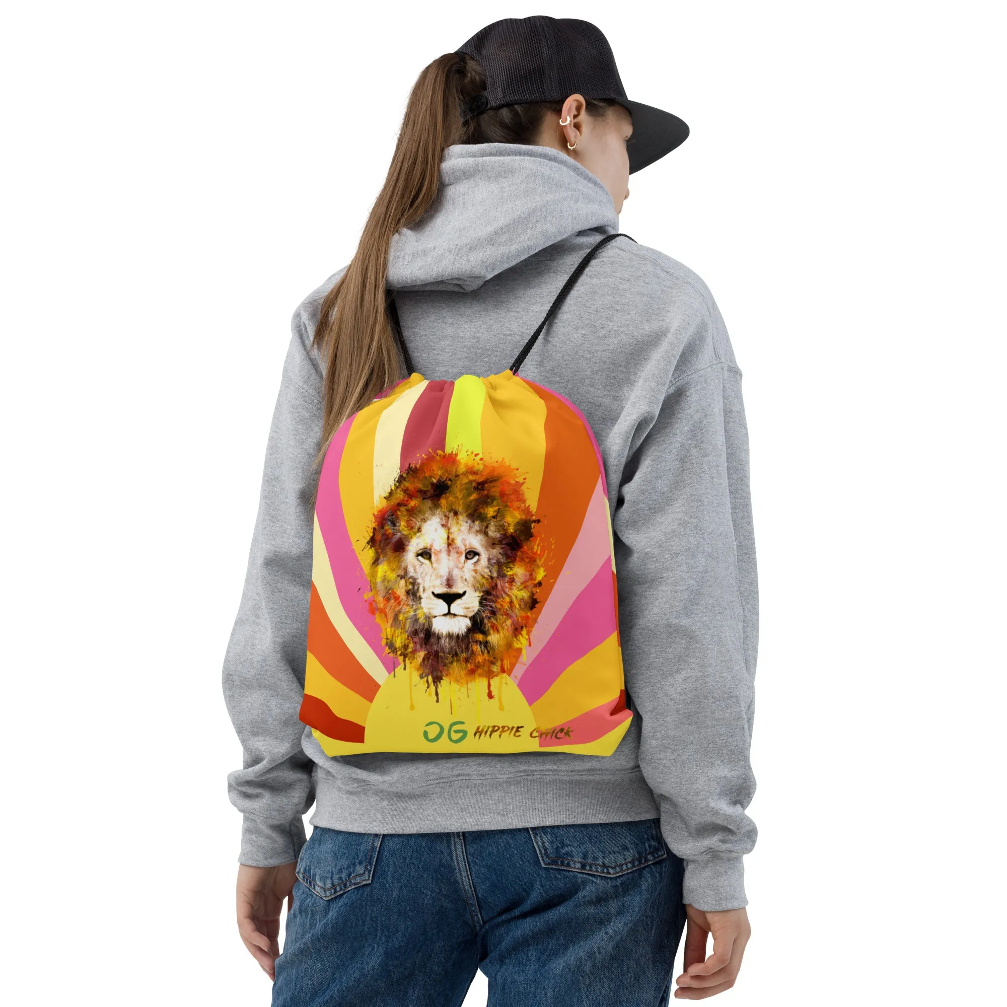 Sun Rays Drawstring Bag