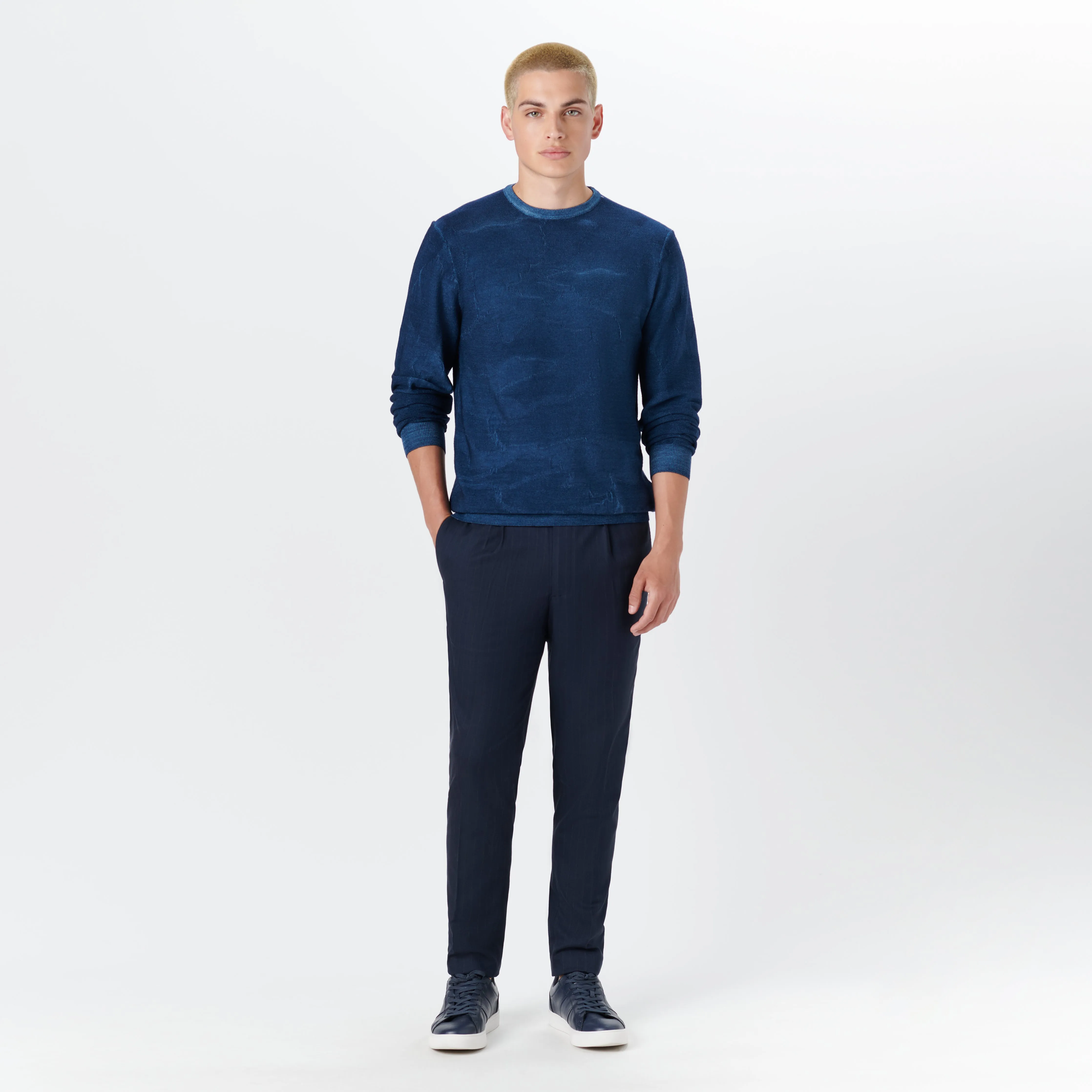 Super Merino Crew Neck Jacquard Sweater