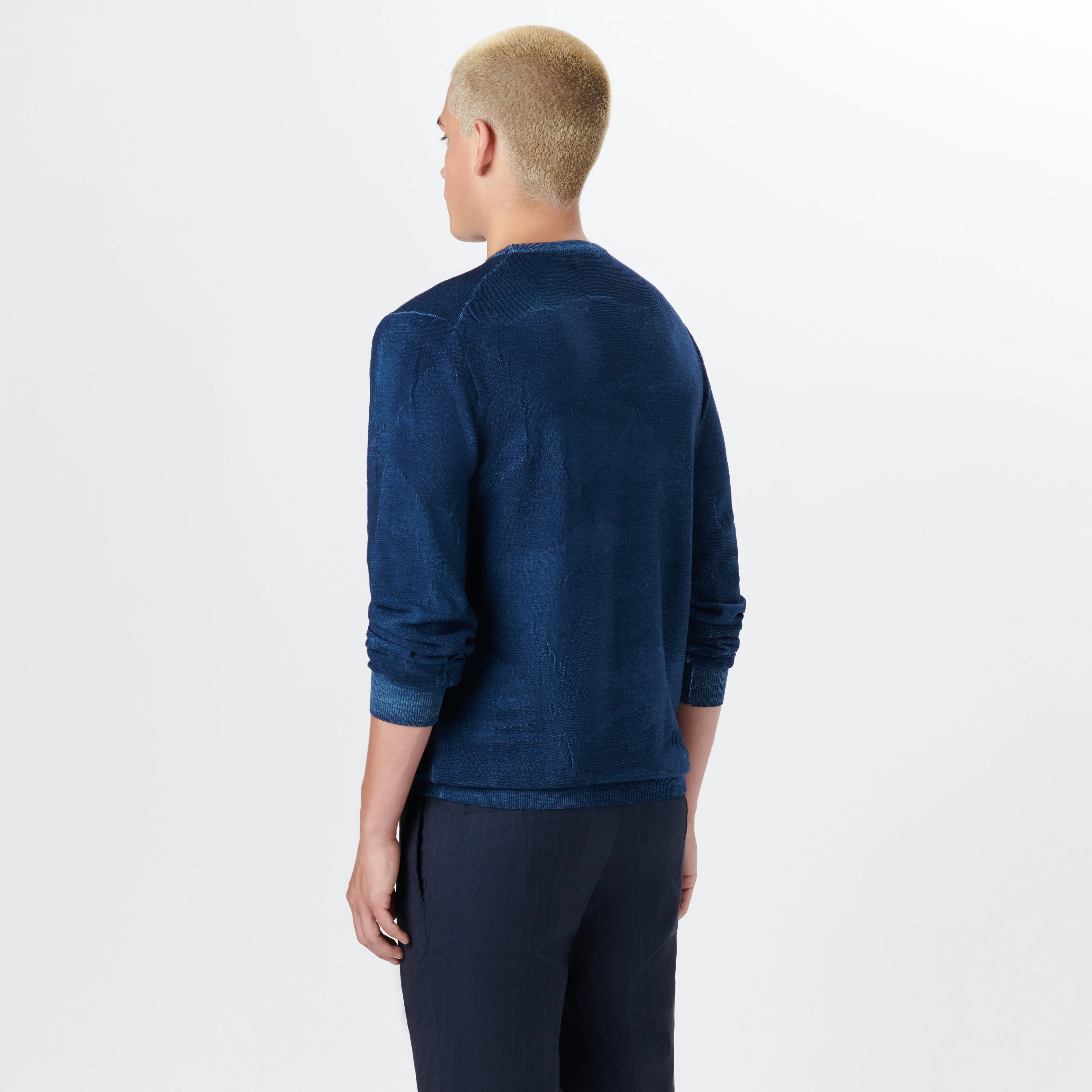 Super Merino Crew Neck Jacquard Sweater