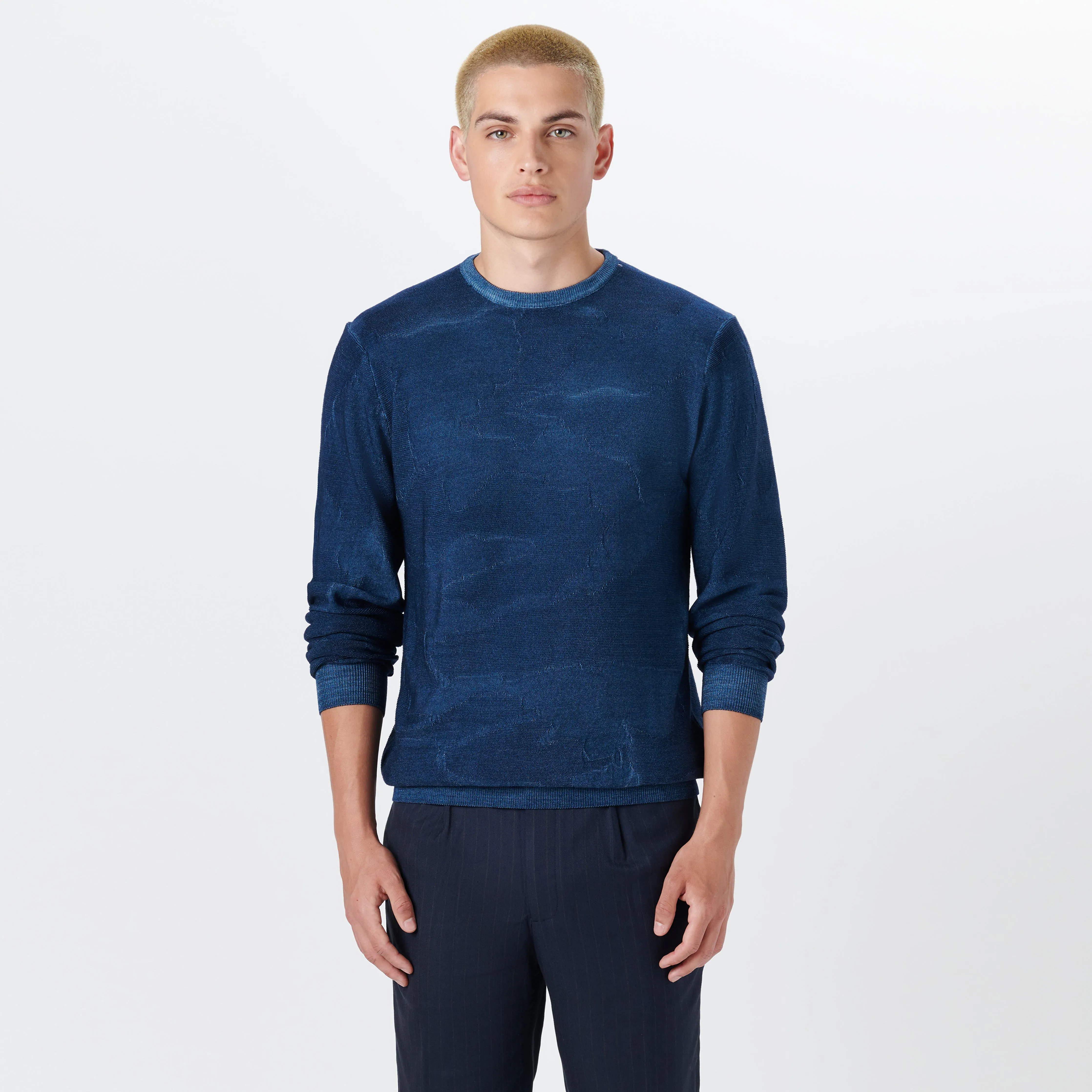 Super Merino Crew Neck Jacquard Sweater