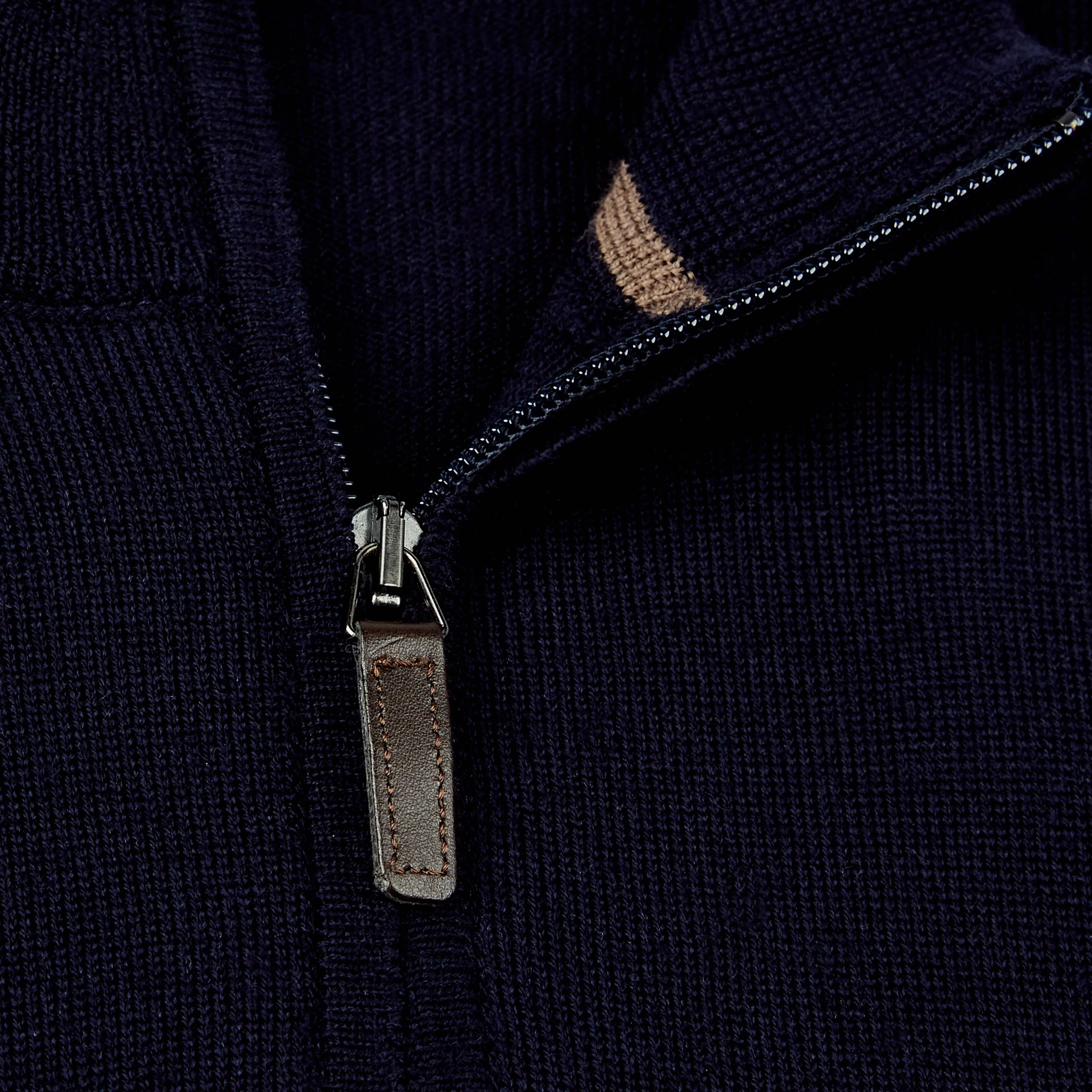 Super Merino Solid Quarter Zip Sweater